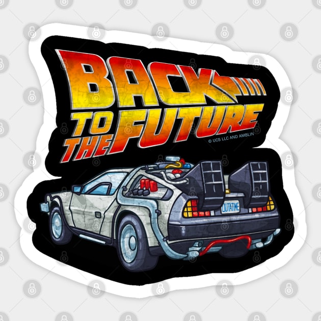 Back to the Future - DMC DeLorean Sticker by valentinahramov